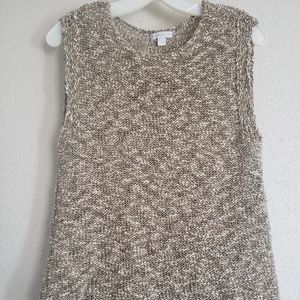 New York&co sage green white knit tank top